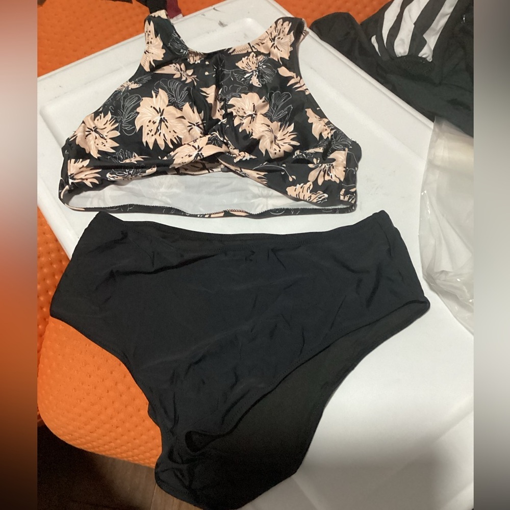 Women Halter Bikini Set High Waisted padded Two Piece Swimsuits XXL‎